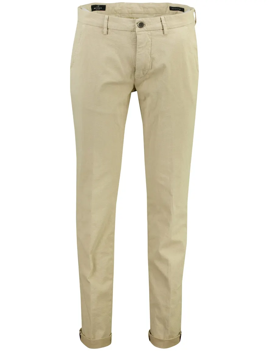 Chino Mason's Torinostyle katoen bruin met omslag