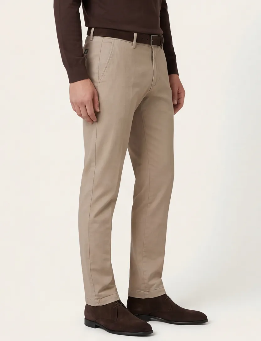 Bruine chino Mason's Torinostyle katoen met omslag
