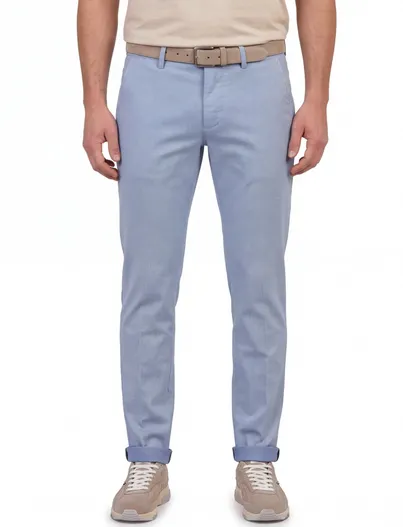Mason's Chino Mason's Torinostyle katoen blauw en wit motief met omslag