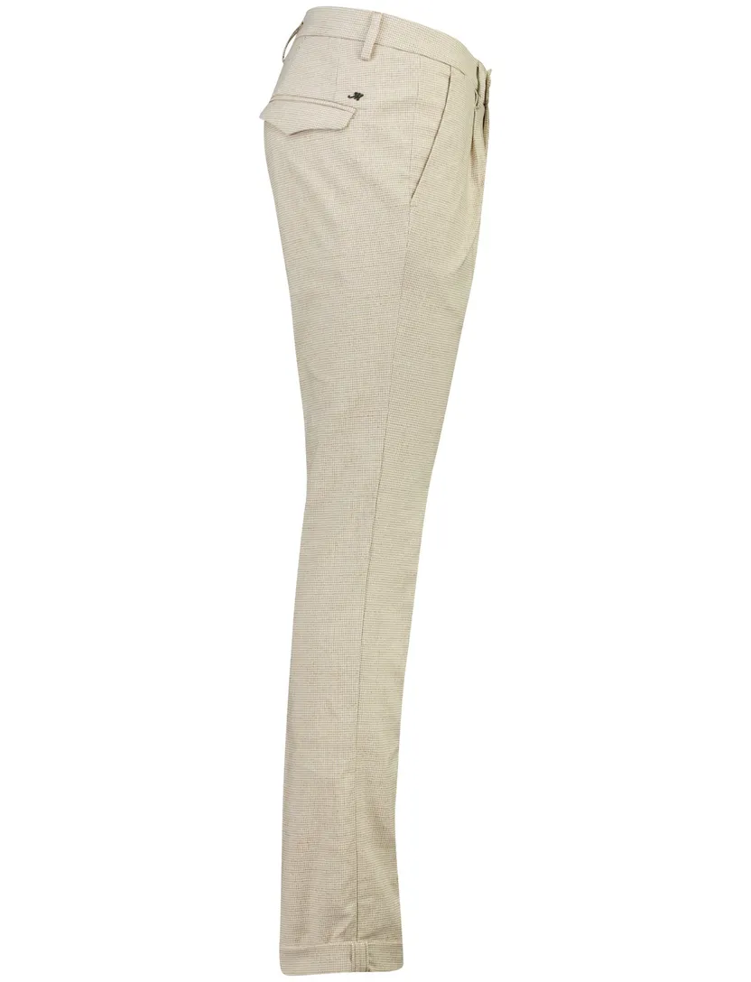 Pantalon Mason's Torino beige print bandplooi
