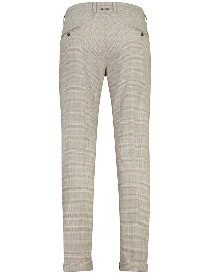 Bruine chino slim fit Mason's Torinostyle katoen met omslag