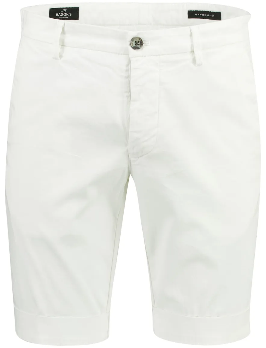 Mason's korte broek wit normale fit