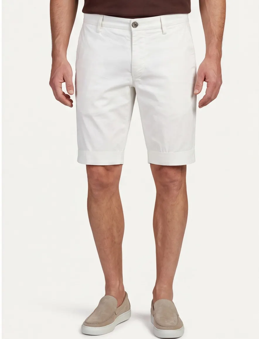 Mason's korte broek wit normale fit