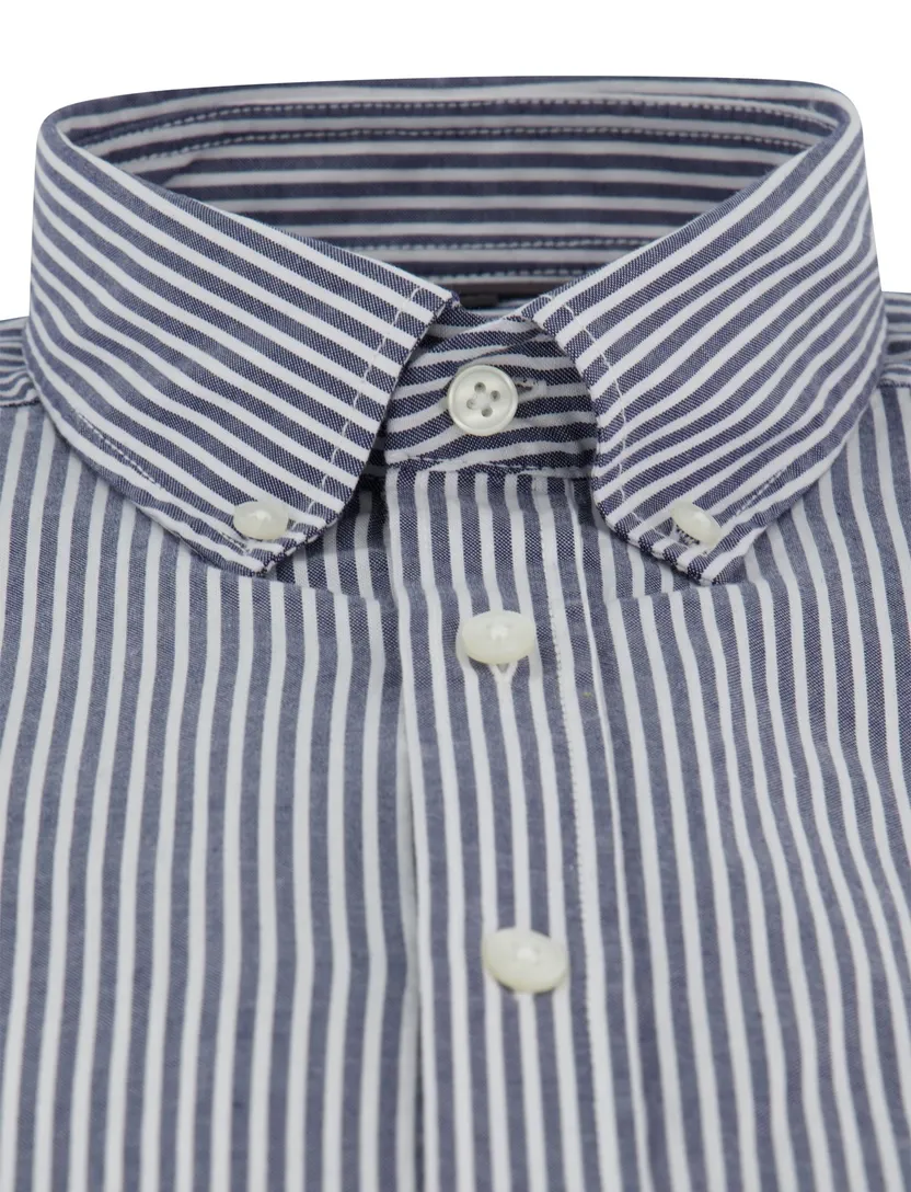 Gestreept overhemd Casa Moda Casual Fit donkerblauw