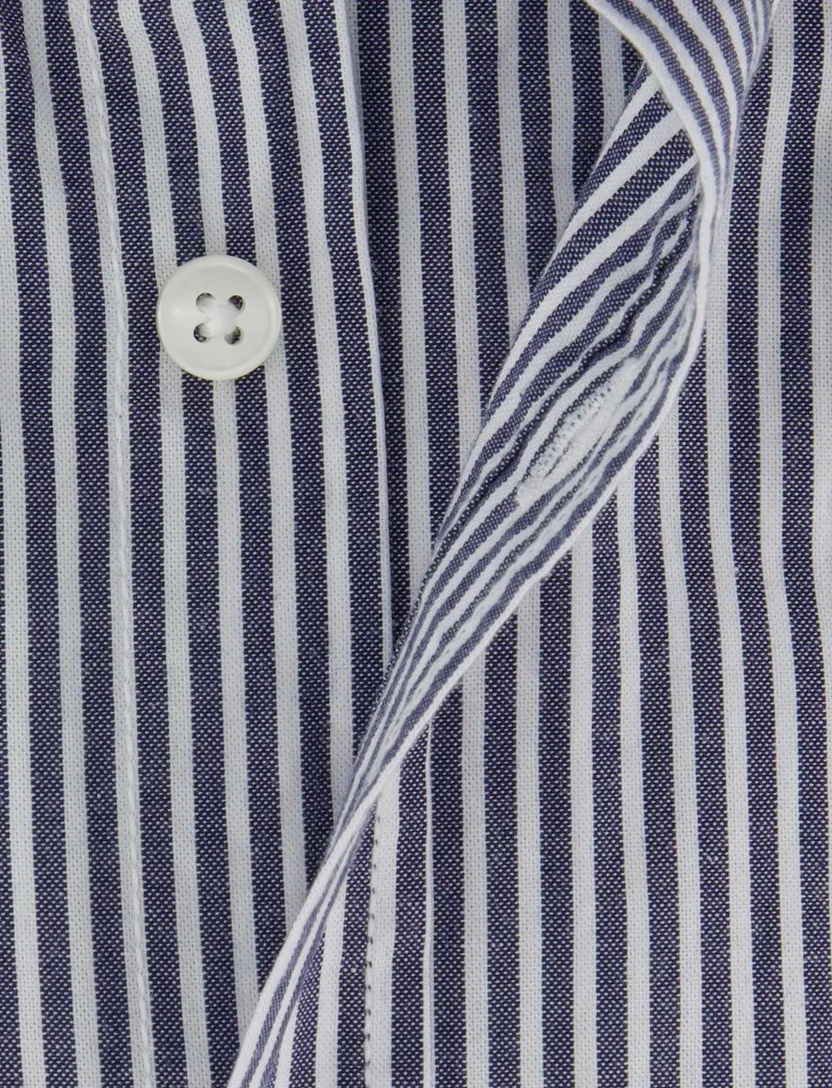 Gestreept overhemd Casa Moda Casual Fit donkerblauw