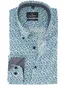 Geprint overhemd Casa Moda blauw groen casual fit lange mouw