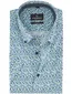 Geprint overhemd met borstzak Casa Moda groen casual fit korte mouw donkere knoop