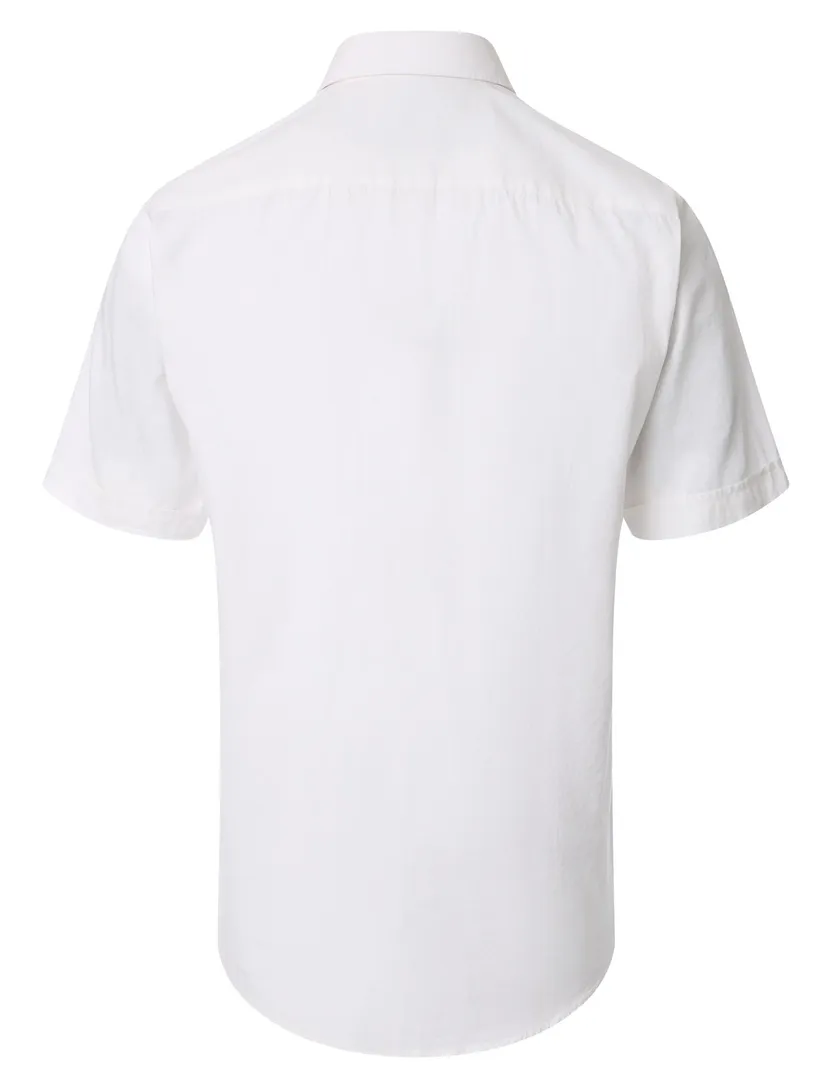 witte overhemd met witte knopen Casa Moda korte mouw