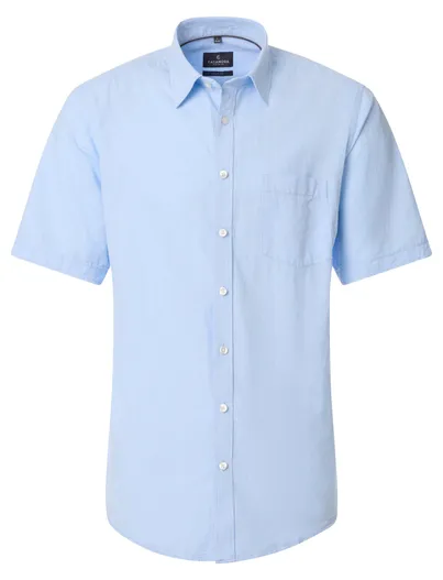 Casa Moda Casa Moda Casual Fit casual overhemd korte mouw lichtblauw