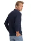 trui Casa Moda donkerblauw gebreid wijde fit half zip