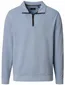 Trui Casa Moda half zip lichtblauw gebreid normale fit