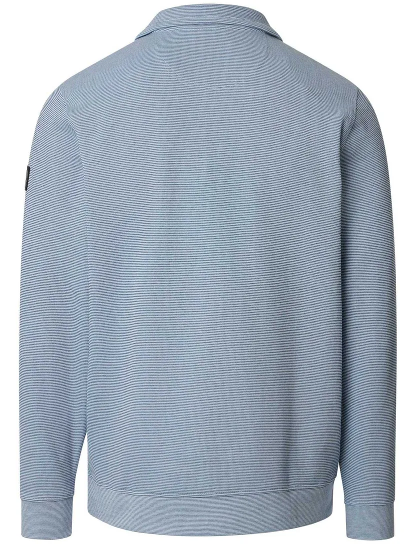 Trui Casa Moda half zip lichtblauw gebreid normale fit