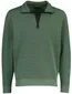 Gebreide groene Casa Moda trui met zwarte half zip rits