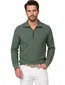 Gebreide groene Casa Moda trui met zwarte half zip rits