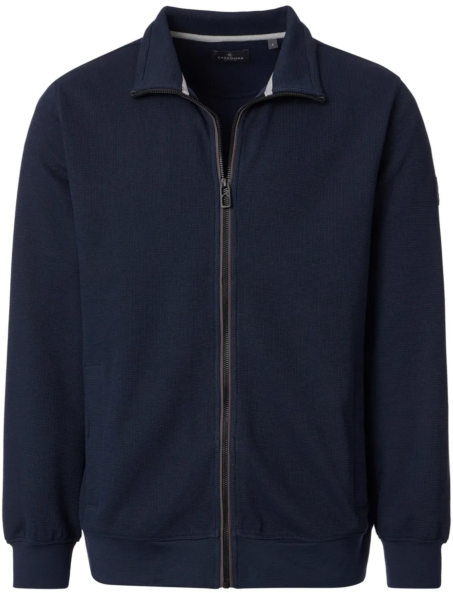 Casa Moda vest donkerblauw gebreid