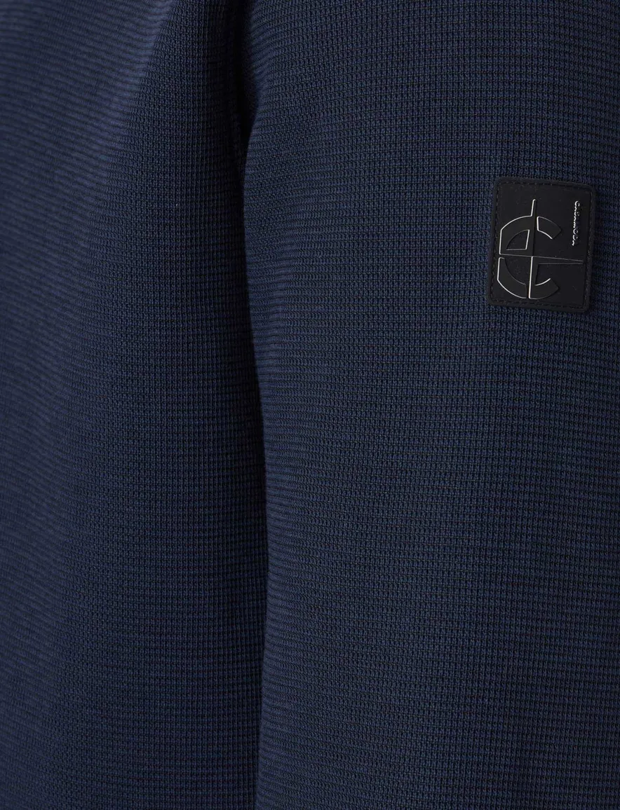 Casa Moda vest donkerblauw gebreid