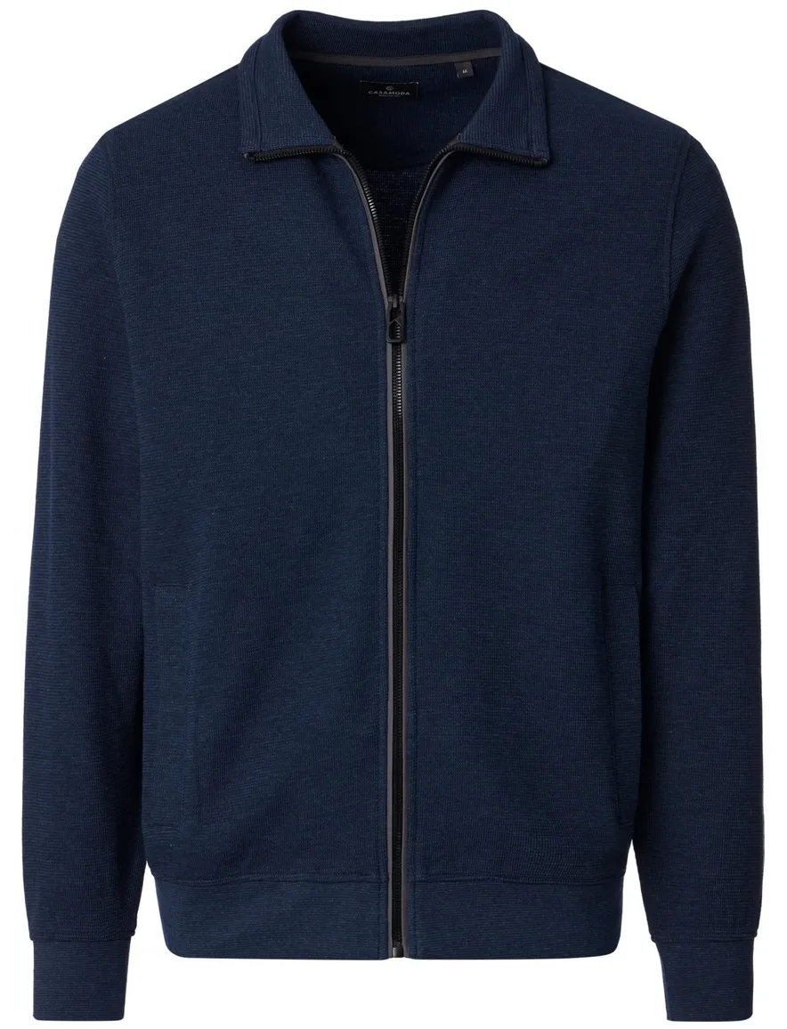 Casa Moda vest normale fit navy gebreid