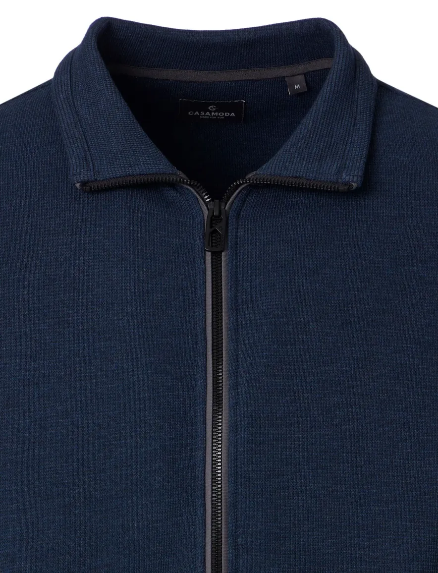 Casa Moda vest normale fit navy gebreid
