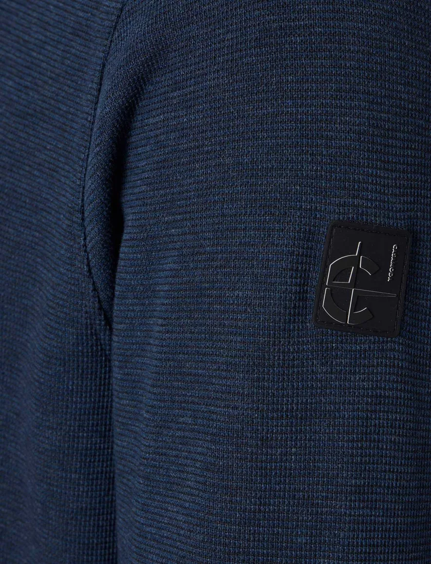Casa Moda vest normale fit navy gebreid