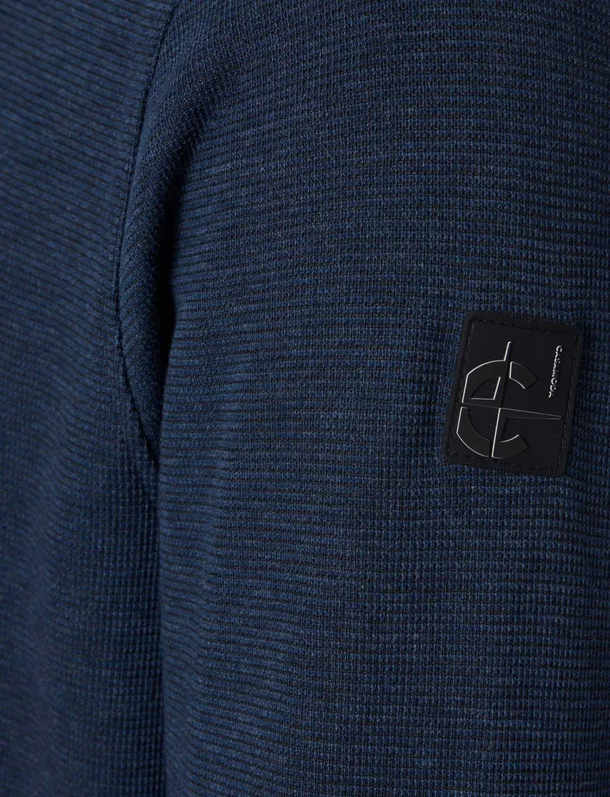 Casa Moda vest normale fit navy gebreid