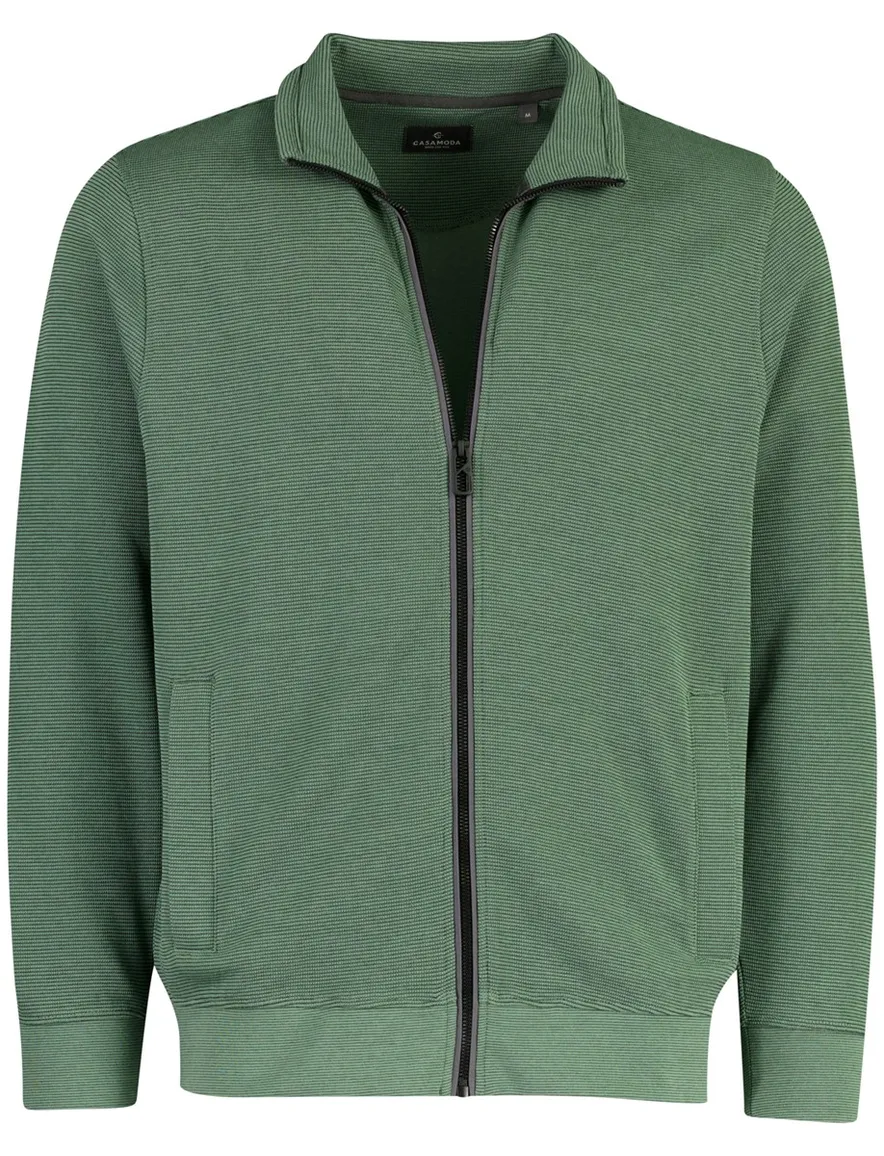 Vest met rits Casa Moda groen