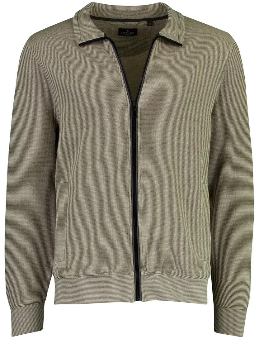 Beige Casa Moda vest gemeleerd wijde fit