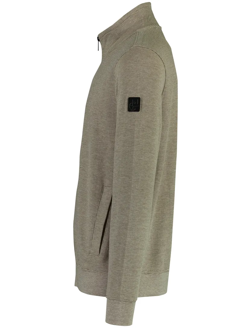 Beige Casa Moda vest gemeleerd wijde fit