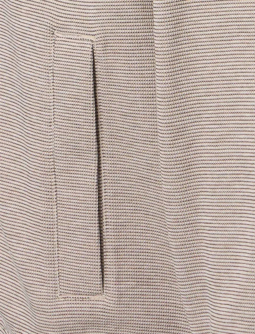 Vest Casa Moda beige vest wijde fit gemeleerd