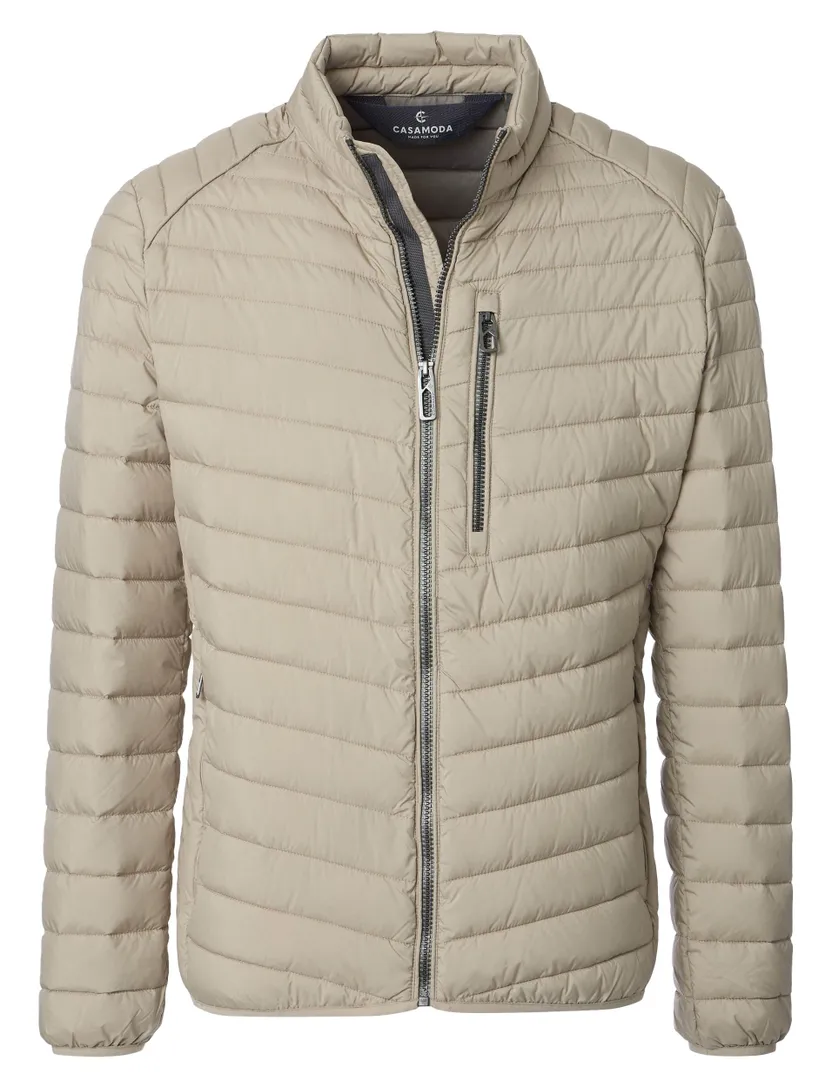 Beige tussenjas Casa Moda gewatteerd met borstzak