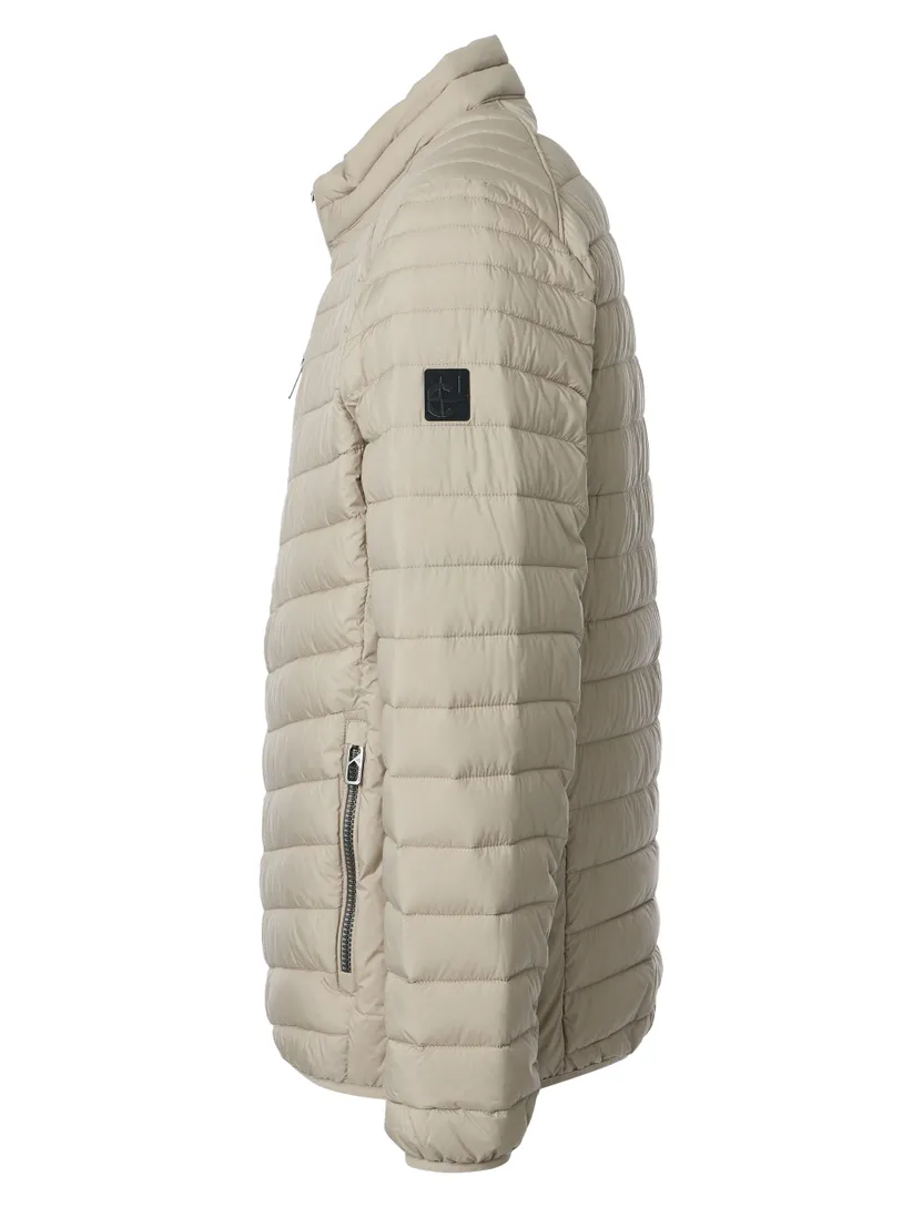 Beige tussenjas Casa Moda gewatteerd met borstzak