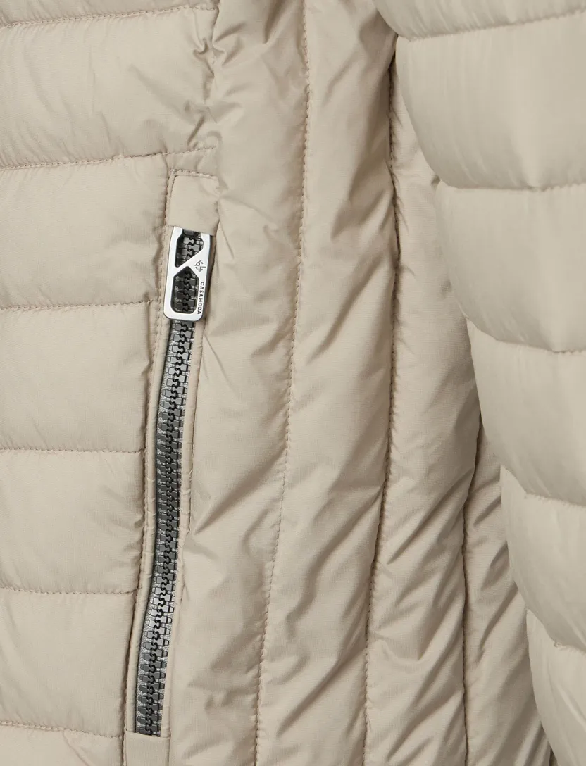 Beige tussenjas Casa Moda gewatteerd met borstzak