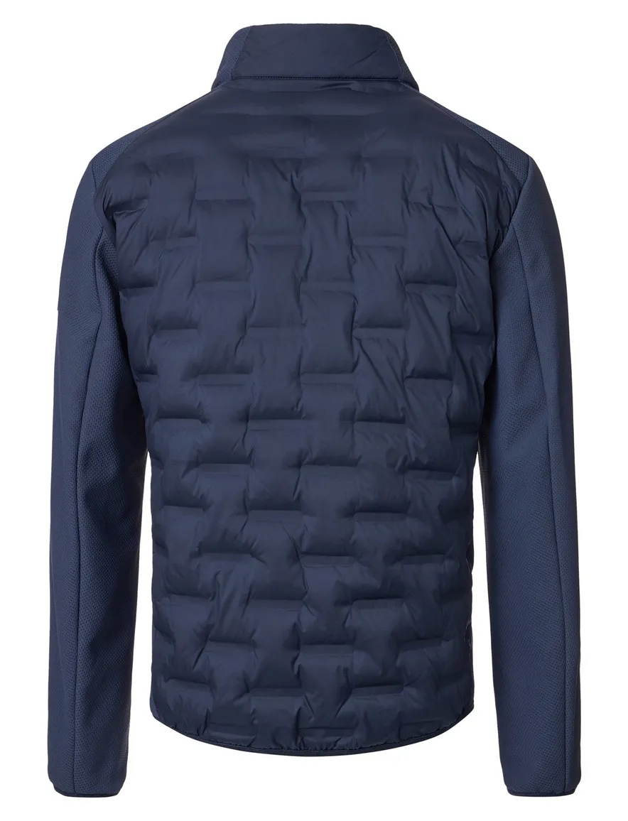Tussenjas Casa Moda donkerblauw structuur borstzak
