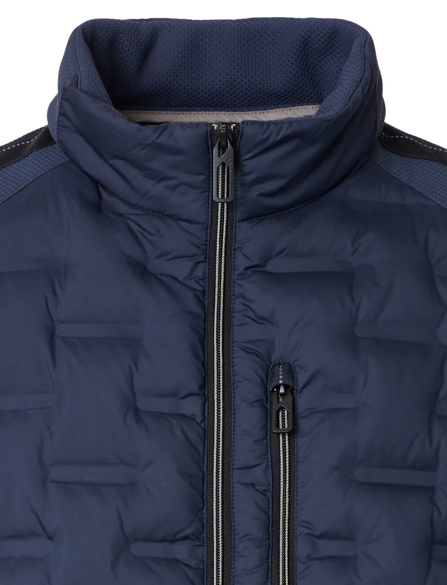 Tussenjas Casa Moda donkerblauw structuur borstzak