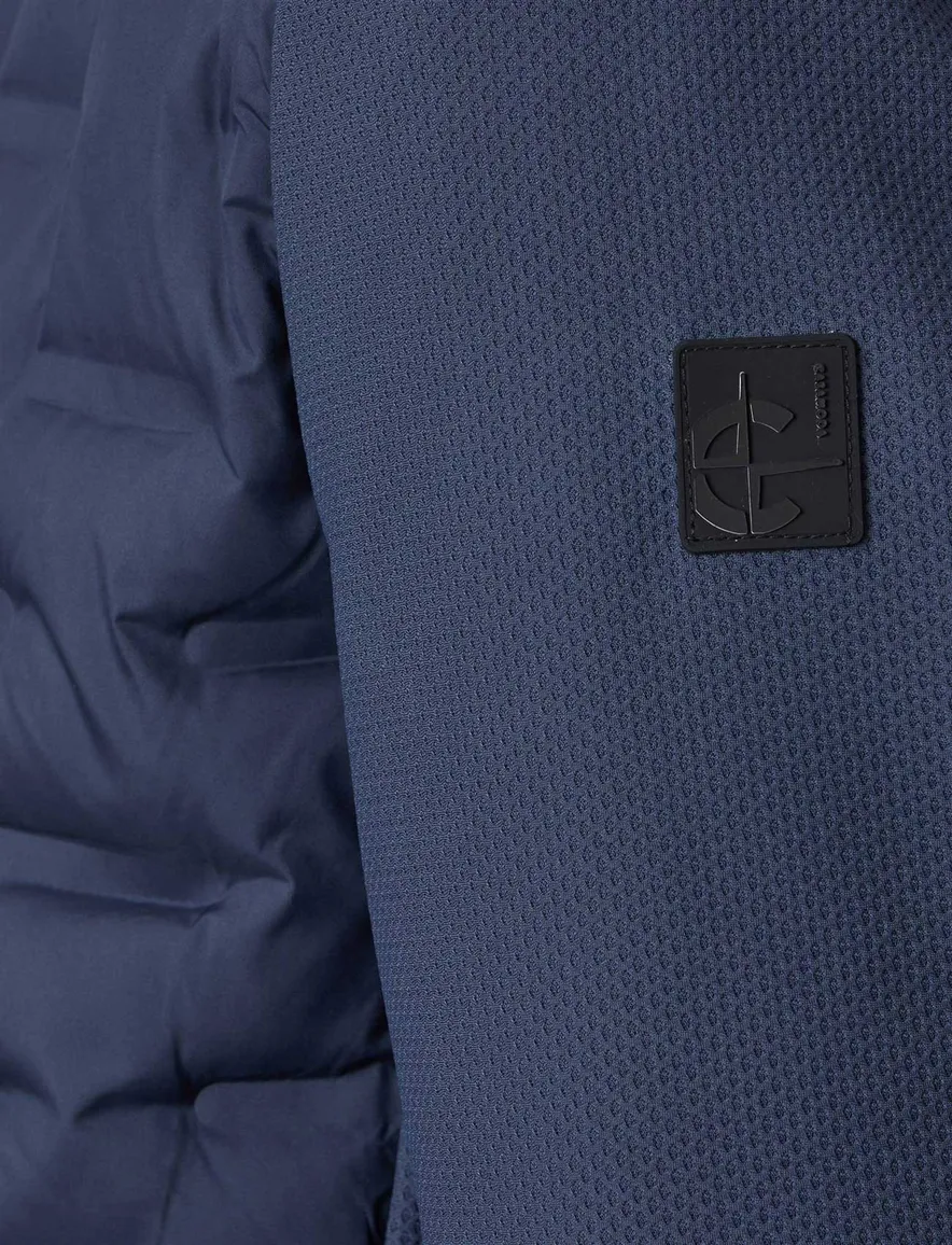 Tussenjas Casa Moda donkerblauw structuur borstzak