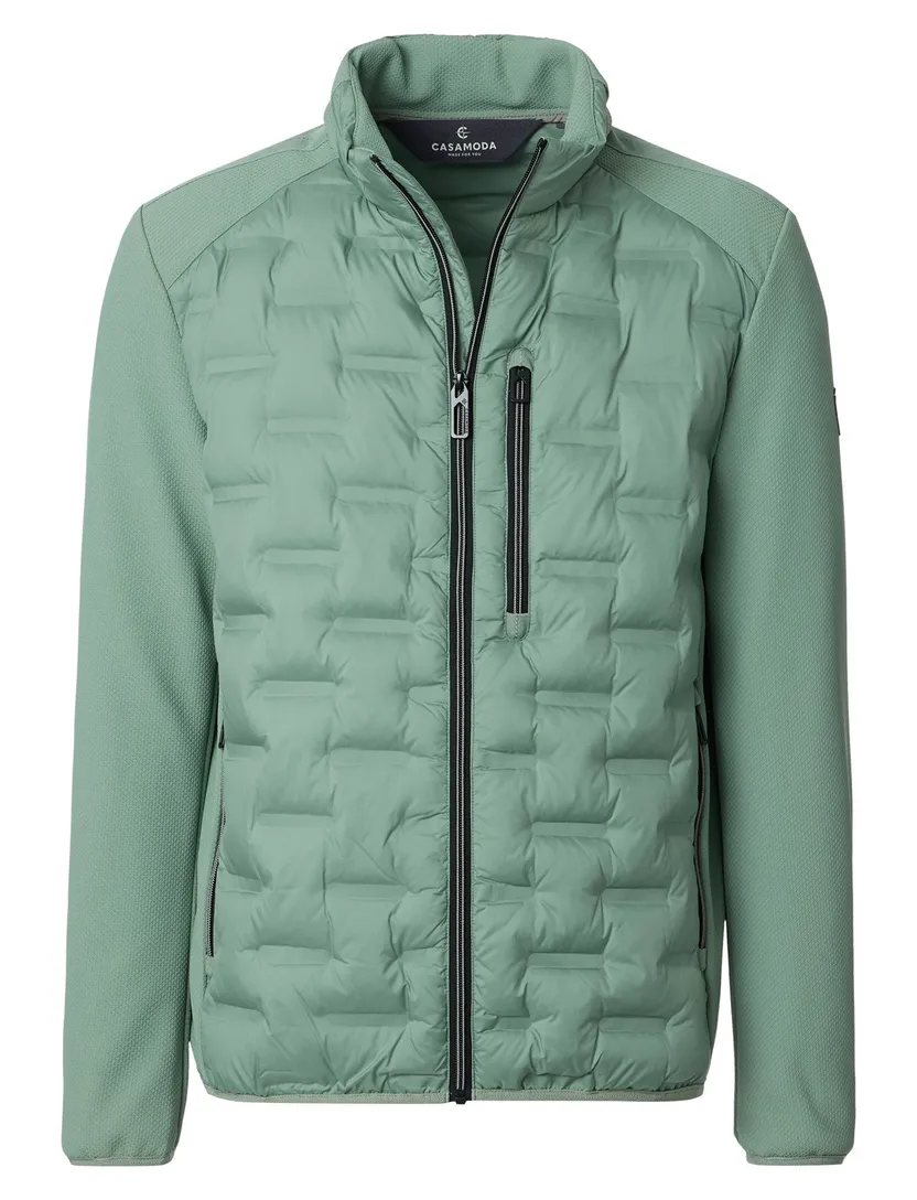 Groene tussenjas Casa Moda borstzak gewatteerd