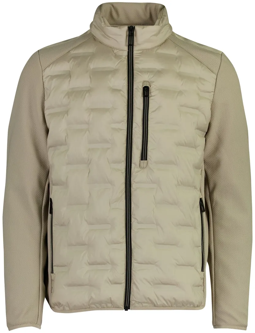 Beige jas quilted gewateerd Casa Moda kort 100% polyester voering