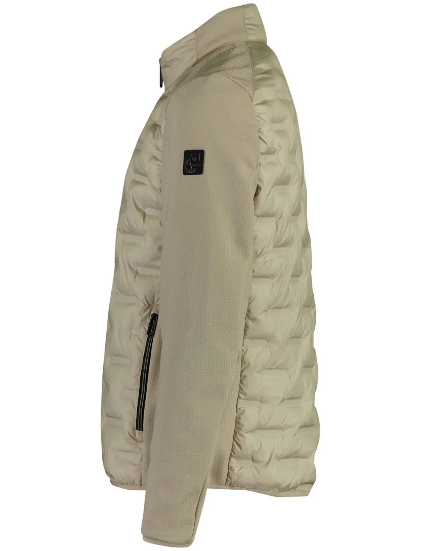 Beige jas quilted gewateerd Casa Moda kort 100% polyester voering
