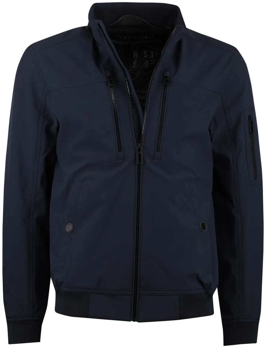 Tussenjas softshell jas Casa Moda waterafstotend navy polyester