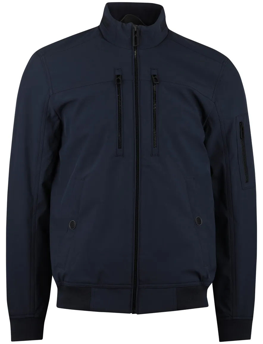 Tussenjas softshell jas Casa Moda waterafstotend navy polyester