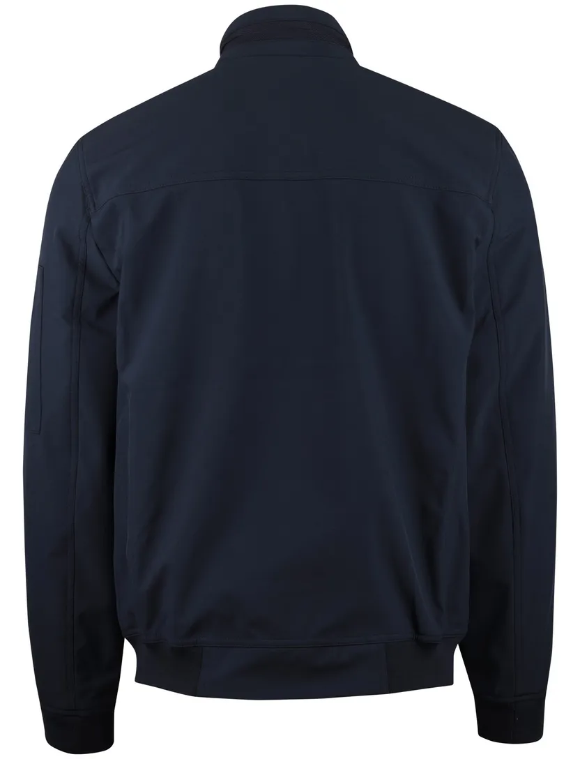 Navy jas softshell Casa Moda kort polyester dubbele borstzak
