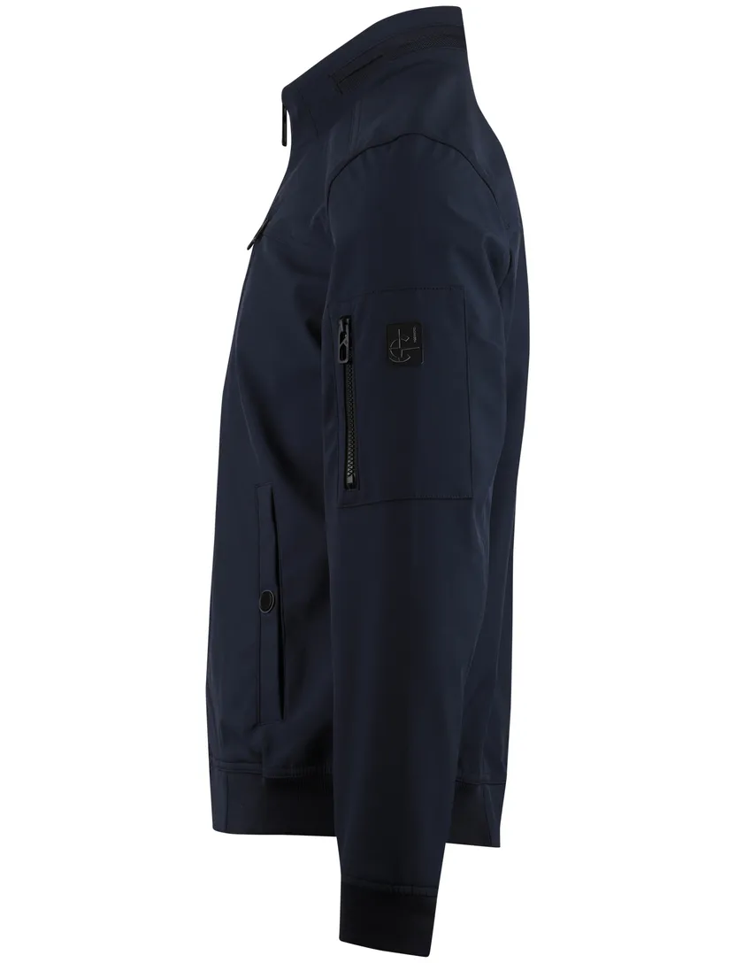 Navy jas softshell Casa Moda kort polyester dubbele borstzak