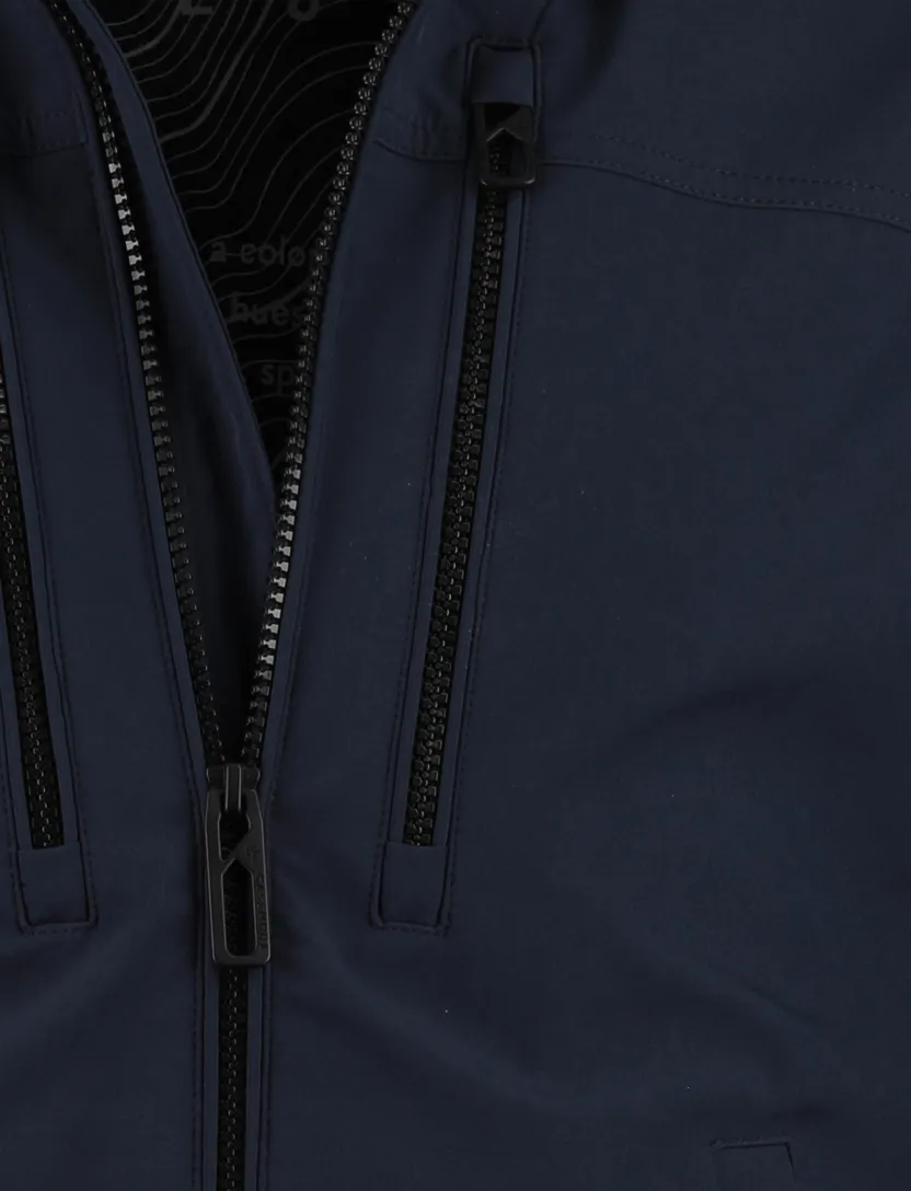 Navy jas softshell Casa Moda kort polyester dubbele borstzak
