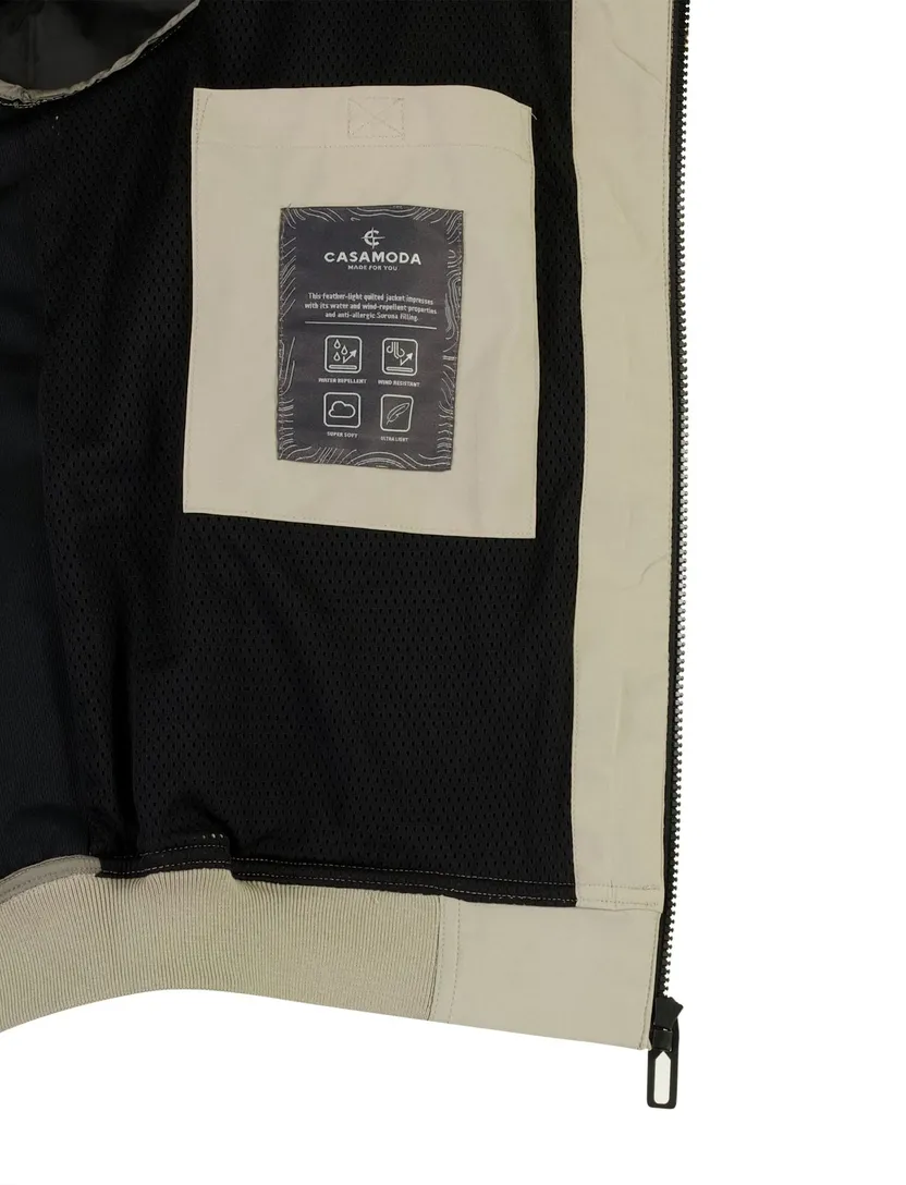 Beige jas softshell Casa Moda kort polyester dubbele borstzak