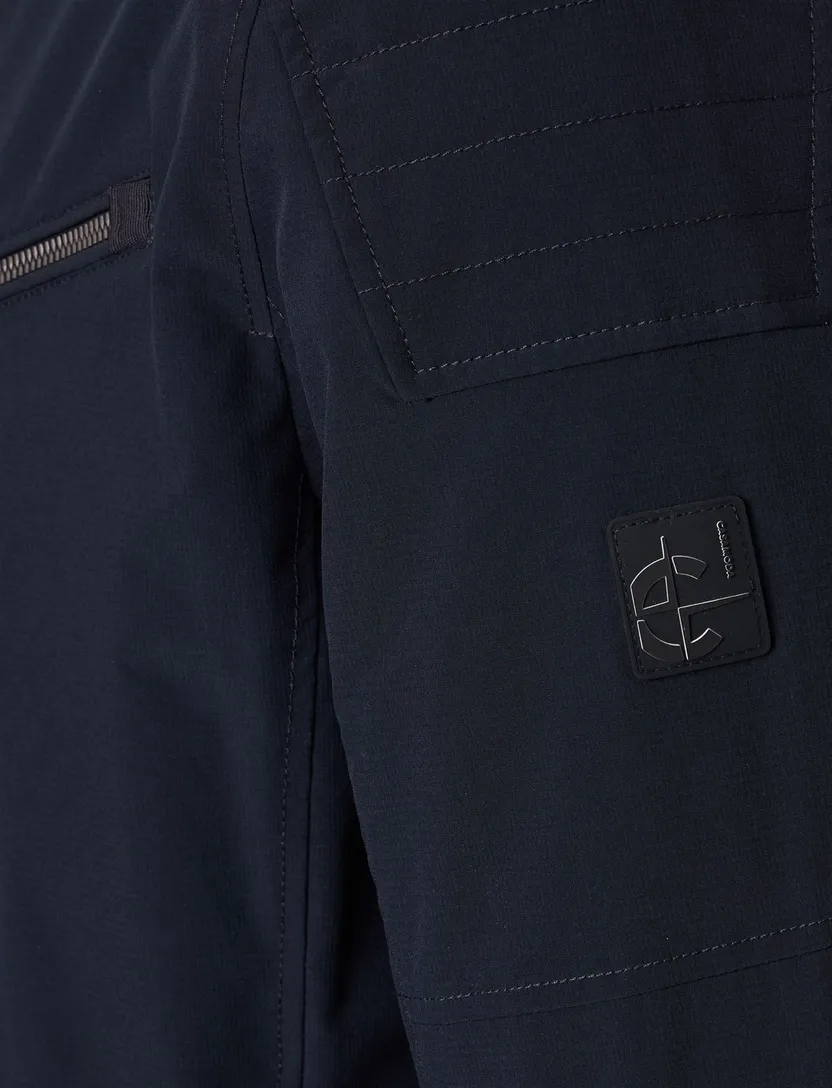 Tussenjas Casa Moda donkerblauw twee borstzakken rits