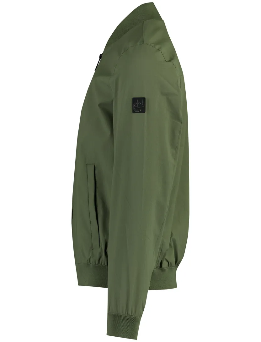 Groene bomber- zomerjas Casa Moda kort polyester met boord