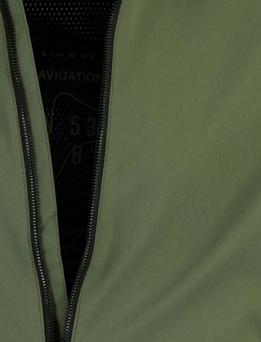 Groene bomber- zomerjas Casa Moda kort polyester met boord