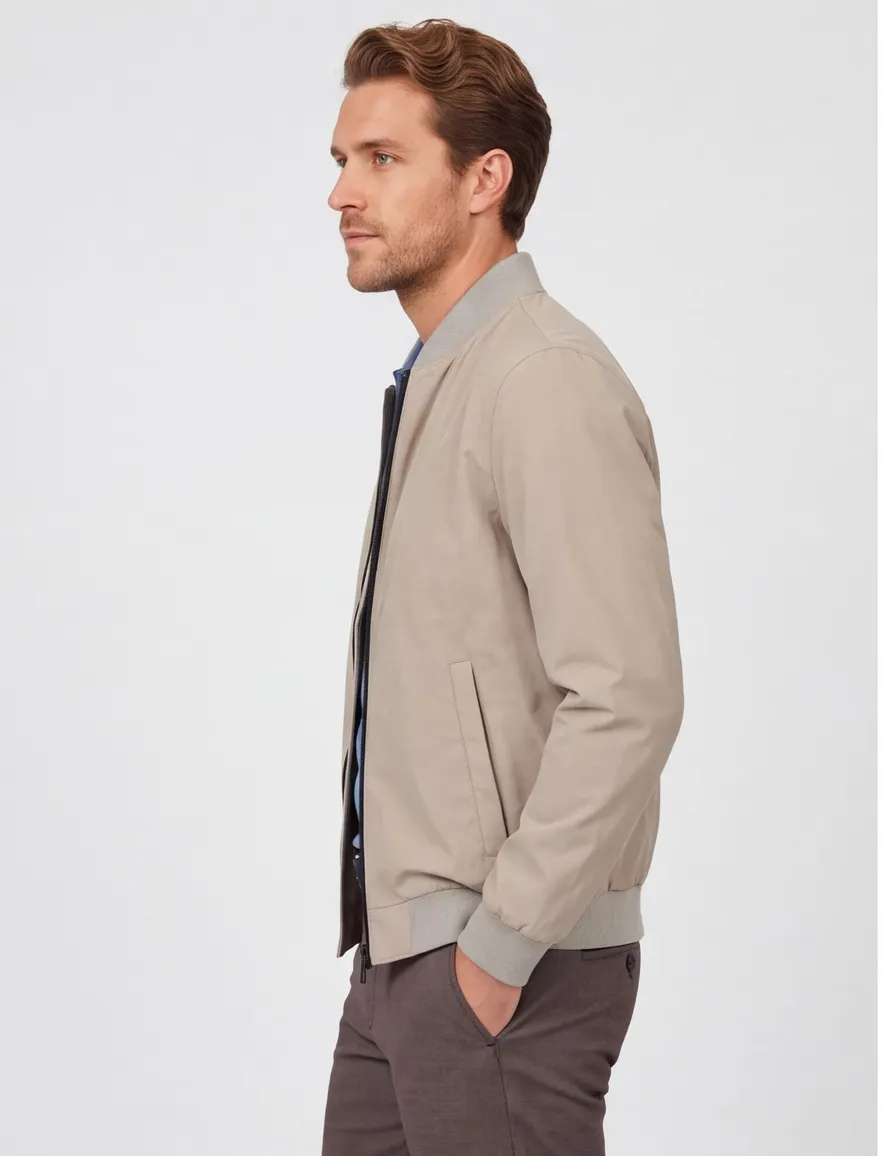 Zomer bomberjas Casa Moda waterafstotend beige 100% polyester