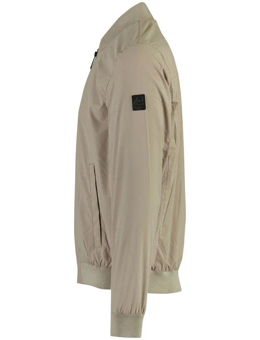 Beige bomber- zomerjas Casa Moda kort polyester met boord