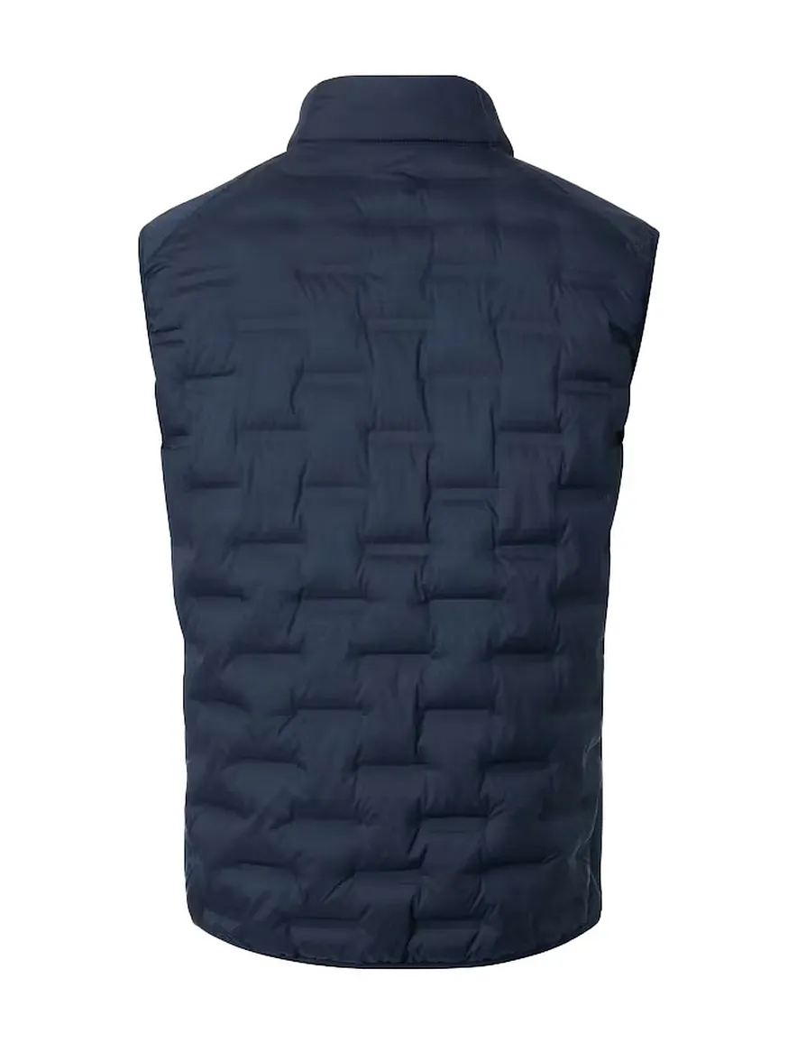 Bodywarmer donkerblauw Casa Moda opstaande kraag