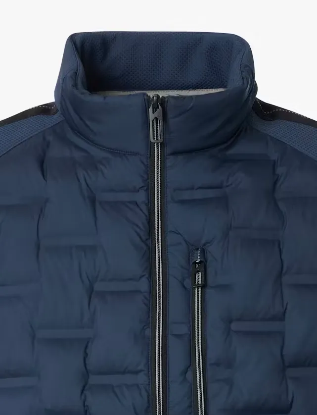 Bodywarmer donkerblauw Casa Moda opstaande kraag
